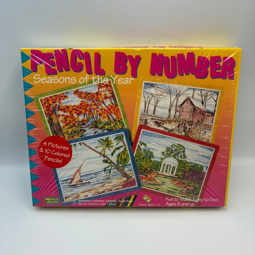 Waddle We Doo Pencil By Number Seasons of the Year Vintage 2000 Art Kit 20228